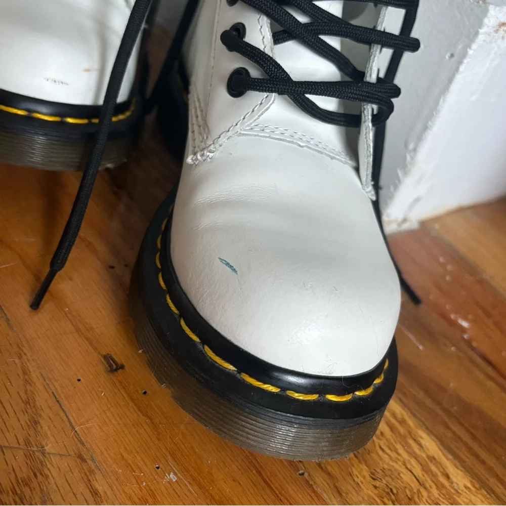 Doc Marten 1460 White Leather Boots - Picture 6 of 10